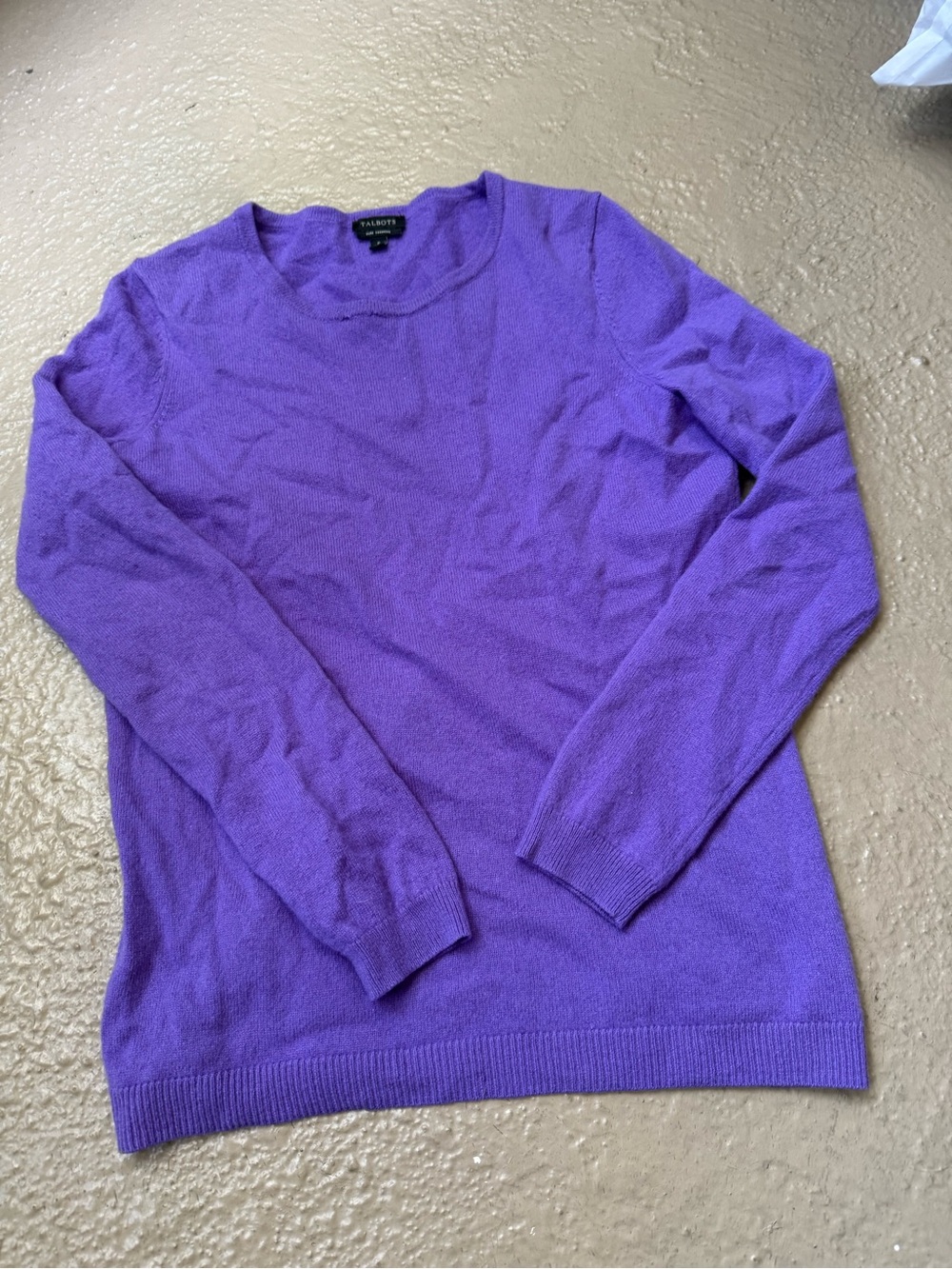 Talbots Purple Crewneck Sweater 100% Cashmere size Small